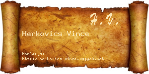 Herkovics Vince névjegykártya